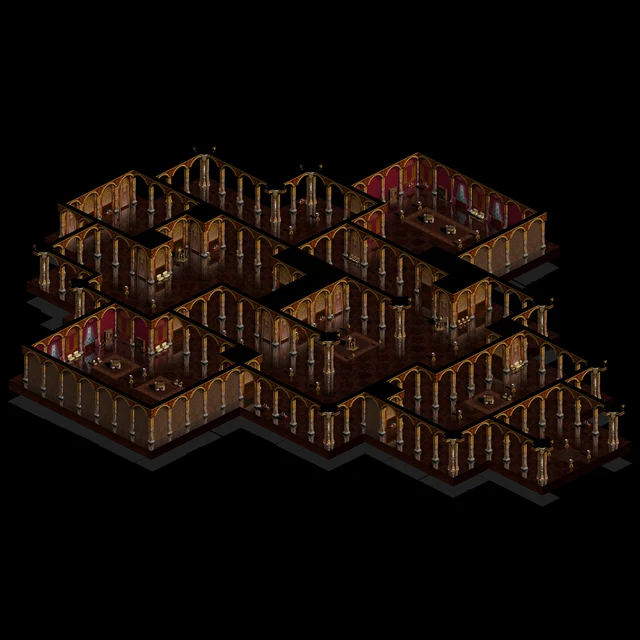 Overview of Tiffauges Castle · 1F B